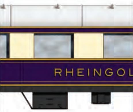 Zustand 1972-1990, Wagennr. 51 80 08-43 022-6, Farbe Beige/lila (Heimstoffe), Typ 20 508, Innenbeleuchtung und Tischlampen digital schaltbar, 5 Wagen ab 750€